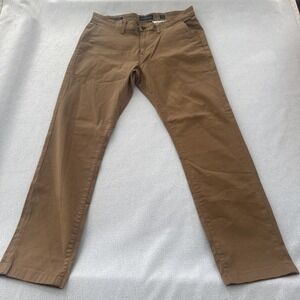 Lucky Brand Pants Men's 34X32 410 Athletic Chinos Fit Straight Leg Brown Casual